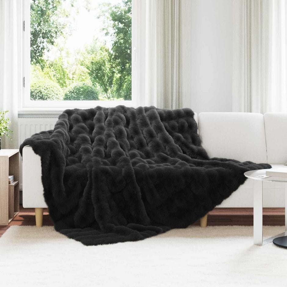 Antislip Deken Van Imitatie Konijnenbont Olite Polyester