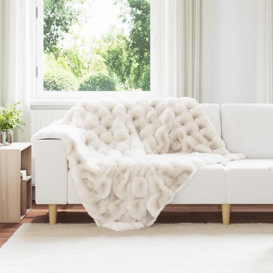 Antislip Deken Van Imitatie Konijnenbont Olite Polyester