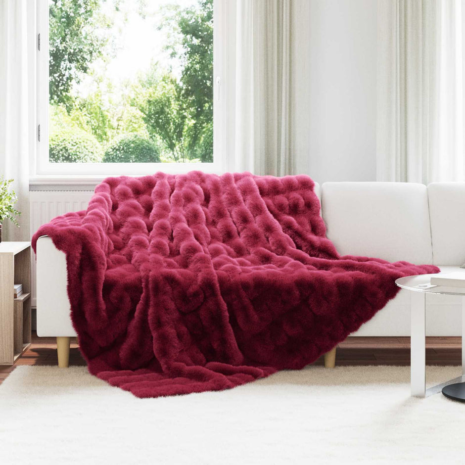 Antislip Deken Van Imitatie Konijnenbont Olite Polyester