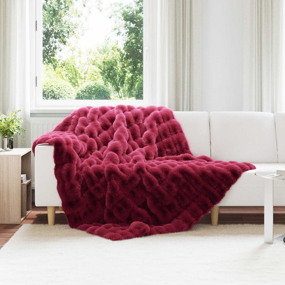 Antislip Deken Van Imitatie Konijnenbont Olite Polyester