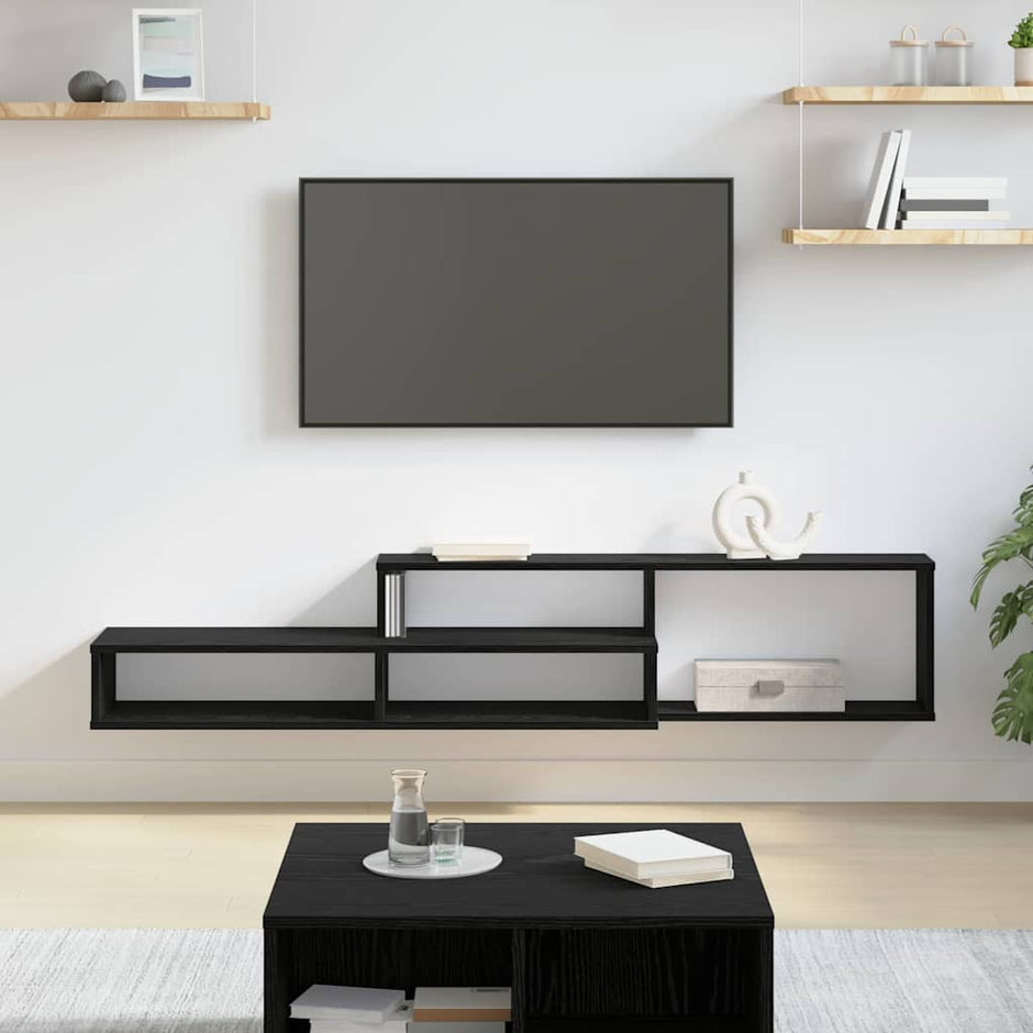 Wand Tv Stand 120 X 25 X 28,5 Cm Bewerkt Hout