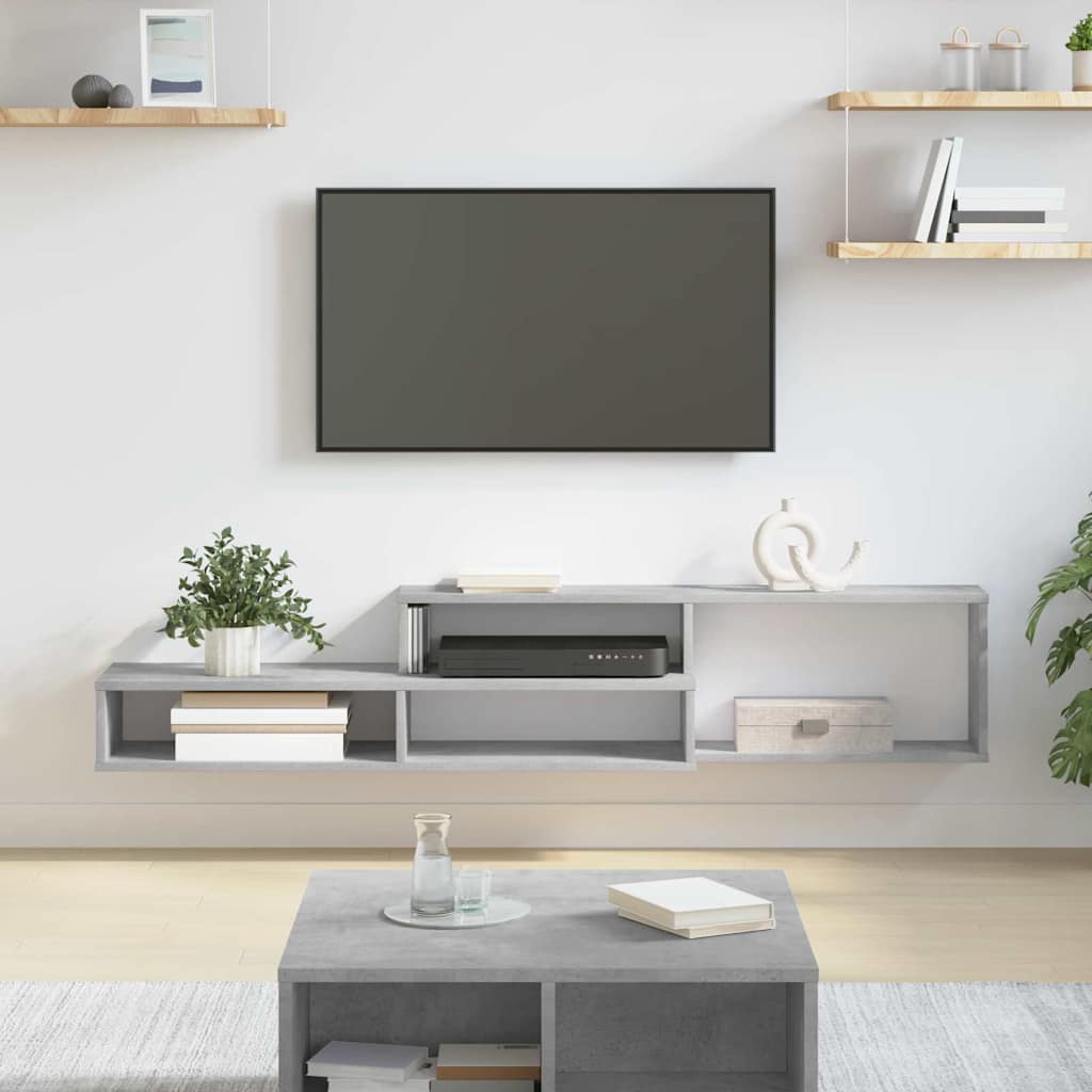 Wand Tv Stand 120 X 25 X 28,5 Cm Bewerkt Hout