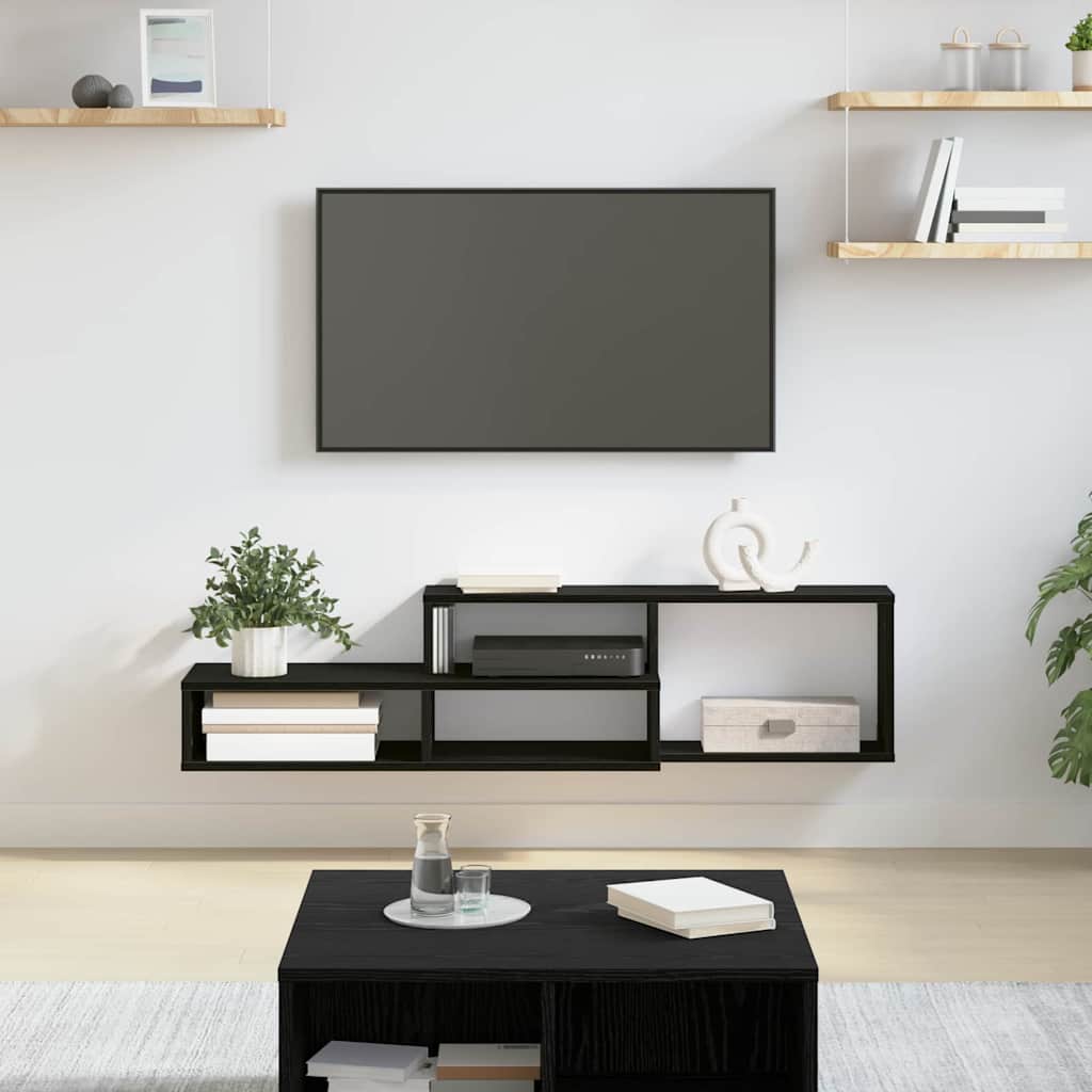 Wand Tv Stand 120 X 25 X 28,5 Cm Bewerkt Hout