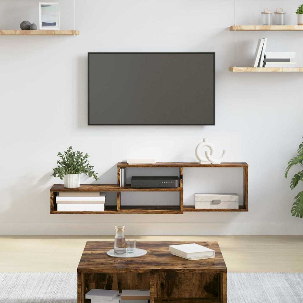 Wand Tv Stand 120 X 25 X 28,5 Cm Bewerkt Hout