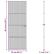 Home Door 76 X 201.5 X 3.5 Cm Aluminium And Tempered Glass