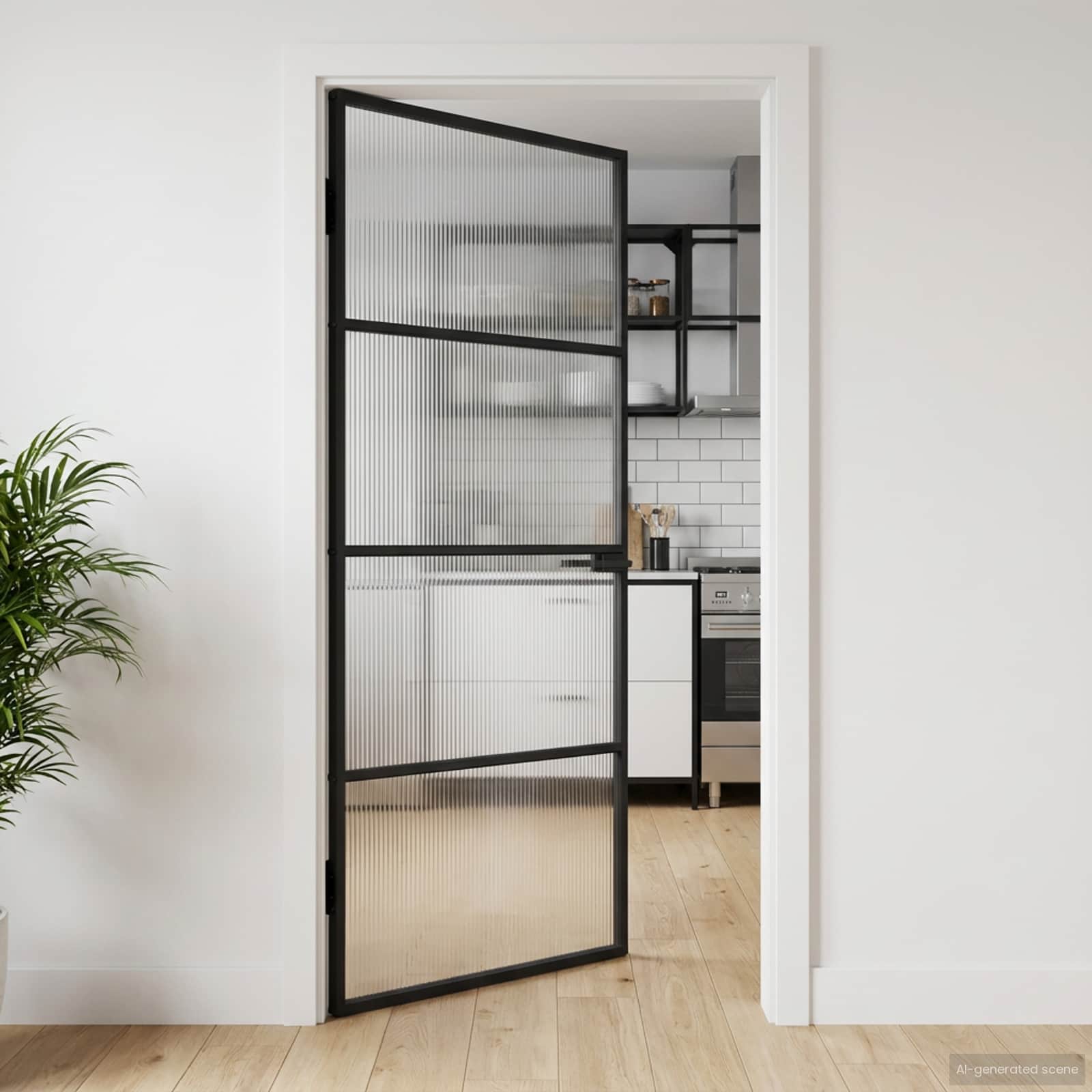 Home Door 76 X 201.5 X 3.5 Cm Aluminium And Tempered Glass