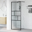 Inloopdouchewand 80 X 195 X 0,5 Cm Glas En Aluminium