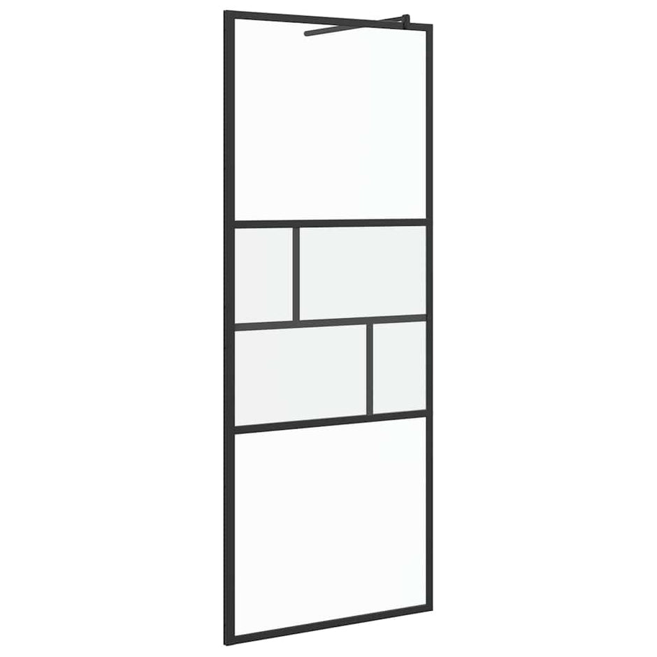 Inloopdouchewand 80 X 195 X 0,5 Cm Glas En Aluminium