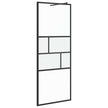 Inloopdouchewand 80 X 195 X 0,5 Cm Glas En Aluminium