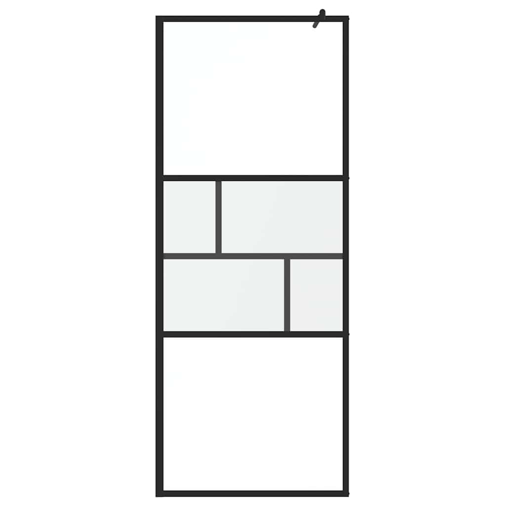 Inloopdouchewand 80 X 195 X 0,5 Cm Glas En Aluminium