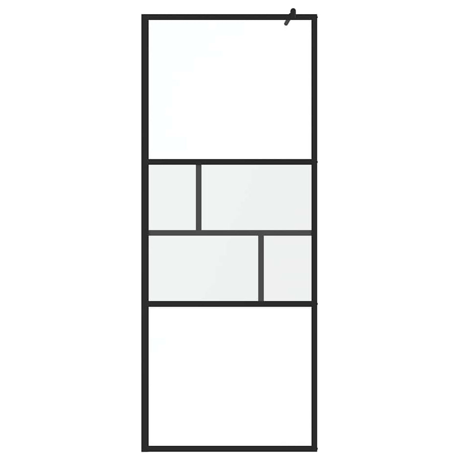 Inloopdouchewand 80 X 195 X 0,5 Cm Glas En Aluminium