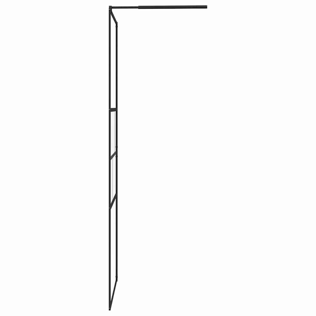 Inloopdouchewand 80 X 195 X 0,5 Cm Glas En Aluminium