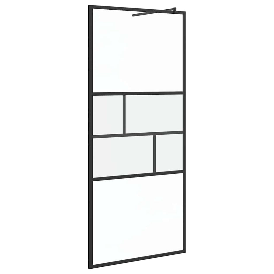 Inloopdouchewand 90 X 195 X 0,5 Cm Glas En Aluminium