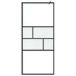 Inloopdouchewand 90 X 195 X 0,5 Cm Glas En Aluminium