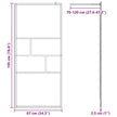 Inloopdouchewand 90 X 195 X 0,5 Cm Glas En Aluminium