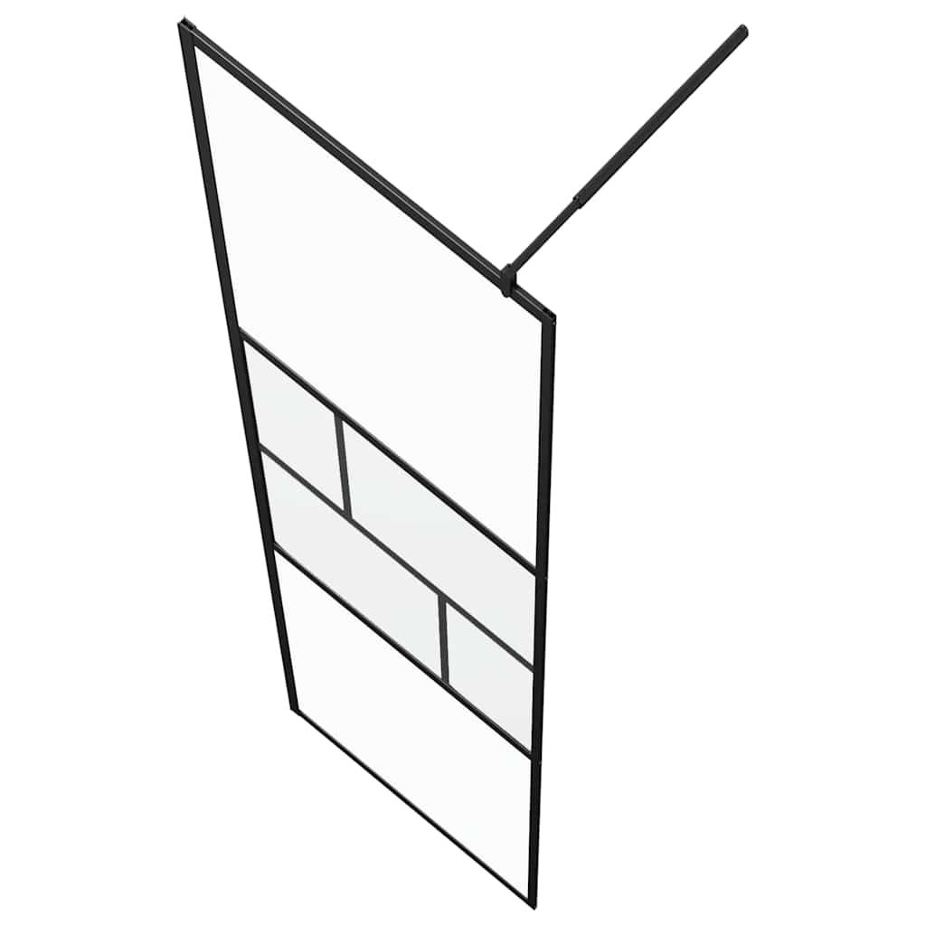 Inloopdouchewand 90 X 195 X 0,5 Cm Glas En Aluminium
