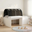 Bed With Tunnel 3 Pcs Artisian Oak And Pink Engineered Wood