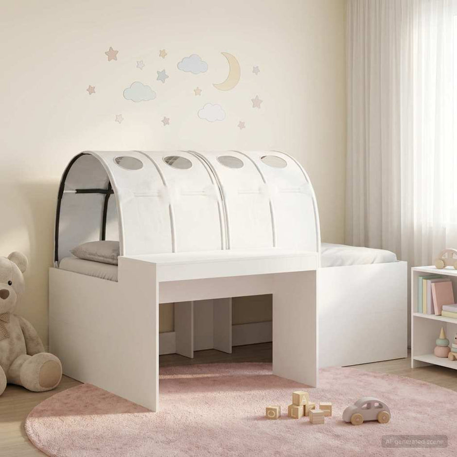 Bed With Tunnel 3 Pcs Artisian Oak And Pink Engineered Wood