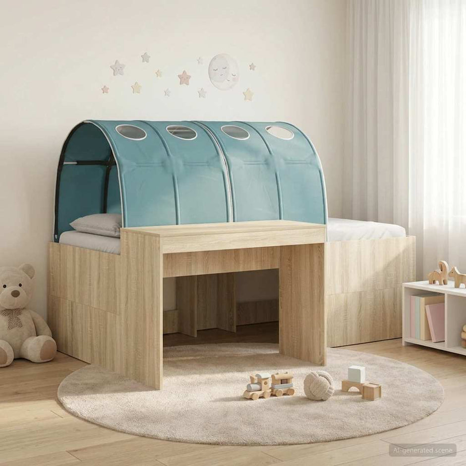 Bed With Tunnel 3 Pcs Artisian Oak And Pink Engineered Wood