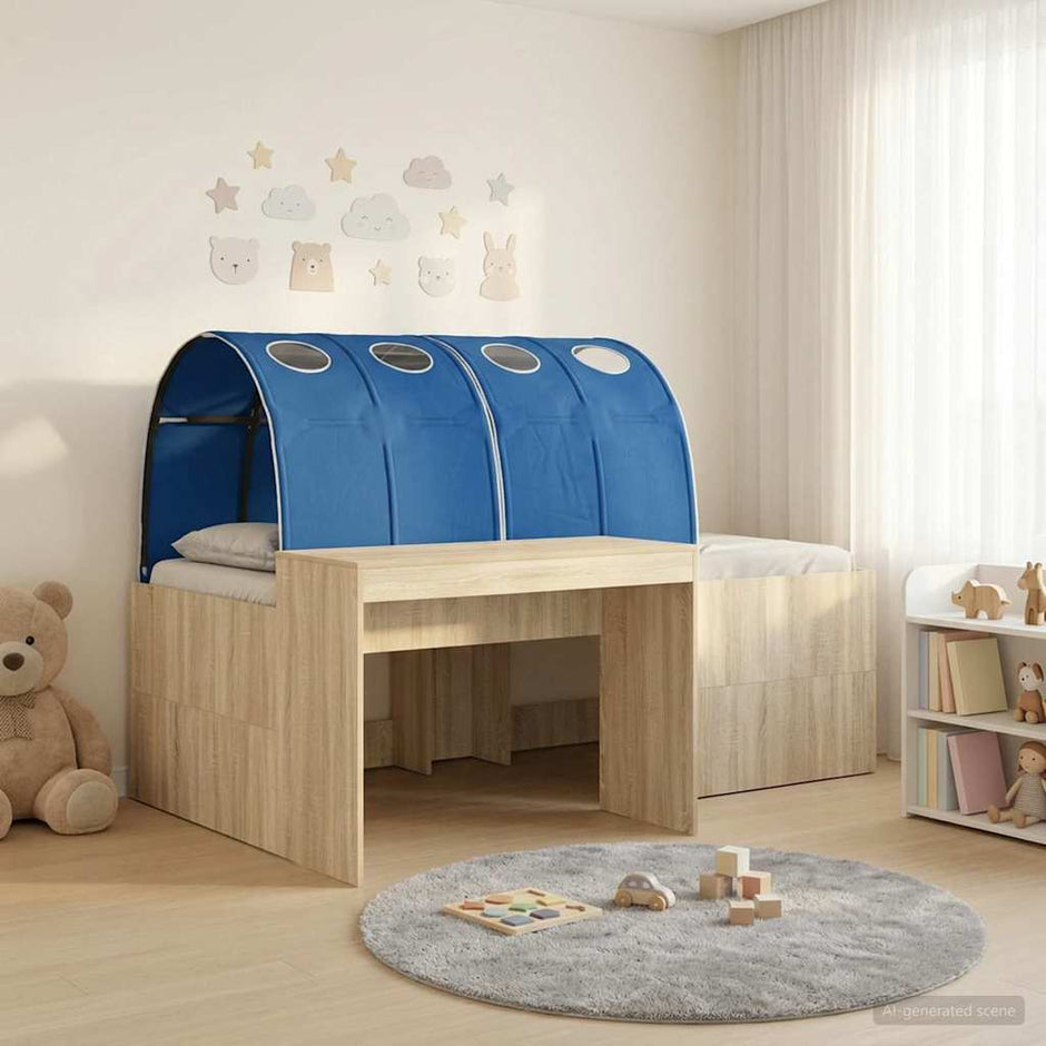 Bed With Tunnel 3 Pcs Artisian Oak And Pink Engineered Wood