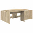 Bed With Tunnel 3 Pcs Artisian Oak And Pink Engineered Wood