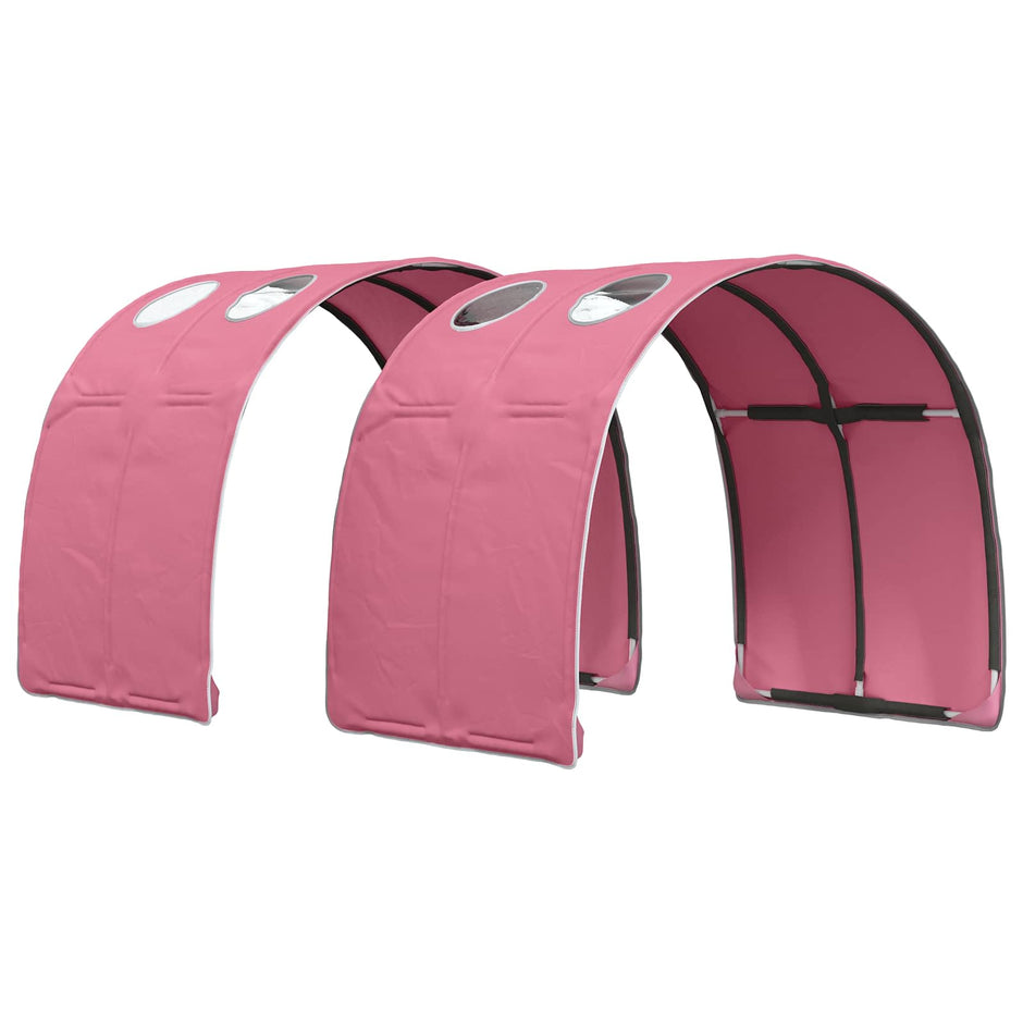 Bed With Tunnel 3 Pcs Artisian Oak And Pink Engineered Wood