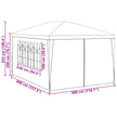 Partytent 400 X 300 X 255 Cm Pe En Staal