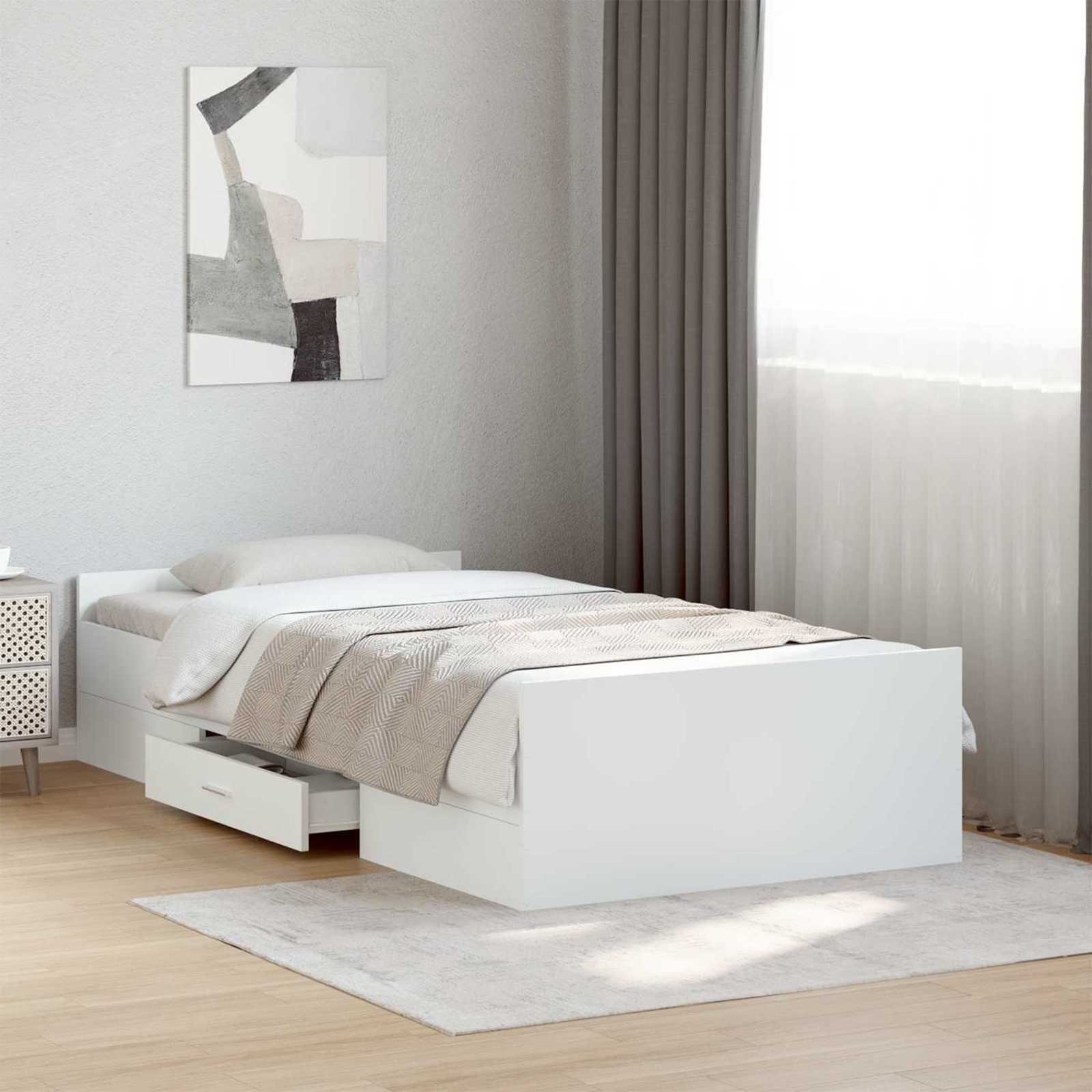 Bed Frame With Drawers Without Mattress Small Double