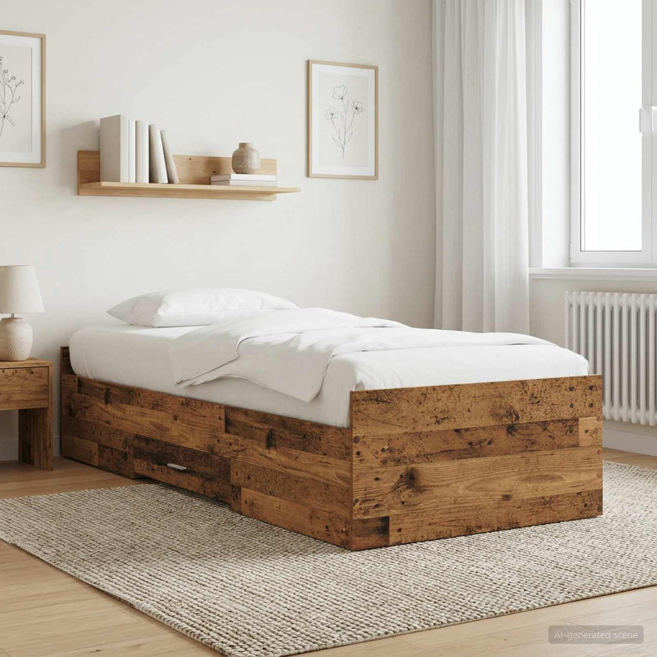 Bed Frame With Drawers Without Mattress Small Double