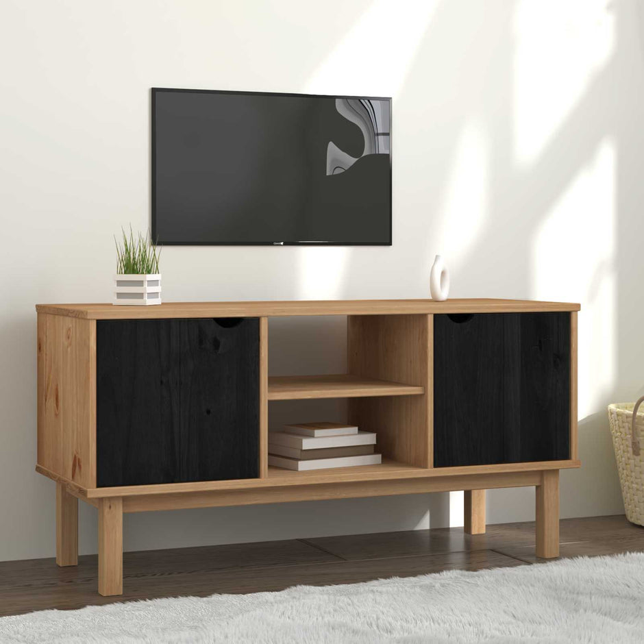 Tv Stand Otta 113,5 X 43 X 57 Cm Massief Grenenhout