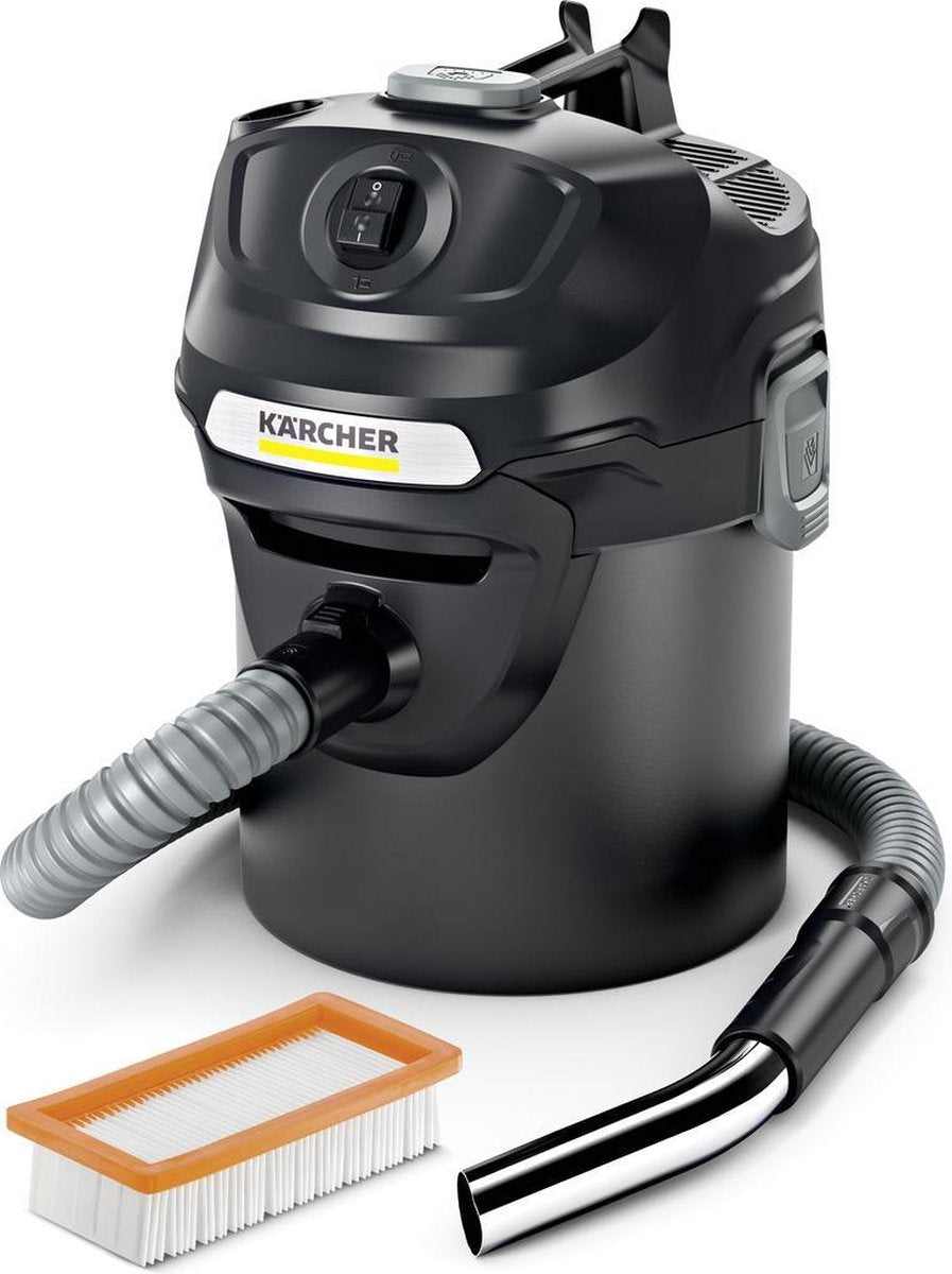 Kärcher ad 2 ash and dry vacuum cleaner - 600 w - 14 liters - flame retardant - reboost filter cleaning