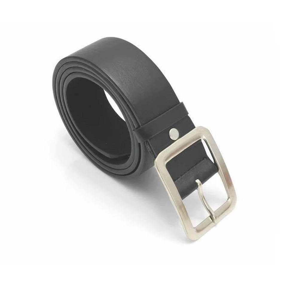 2025 Square Pin Buckles Belts Men Silver Buckle Leather Belts for Jeans Retro Wild Belts for Men Waistbands Students Strap