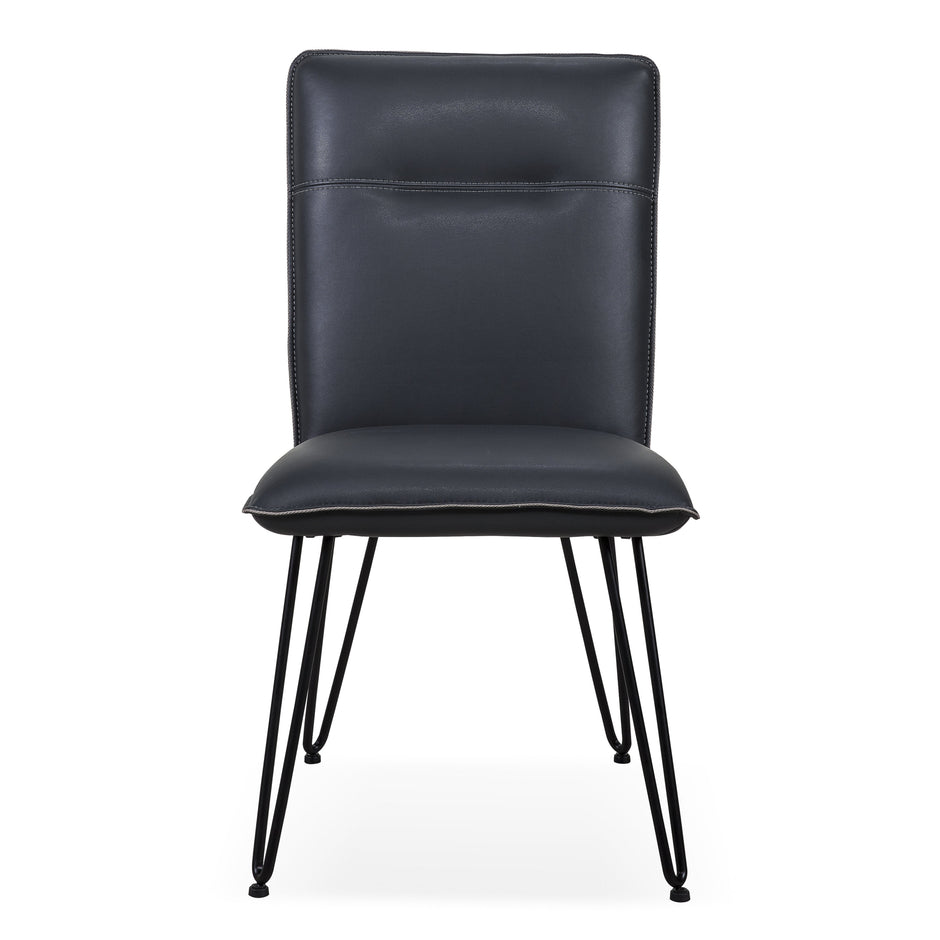 Demi Hairpin Leg Modern Dining Chair in Cobalt, Set of 2