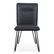 Demi Hairpin Leg Modern Dining Chair in Cobalt, Set of 2