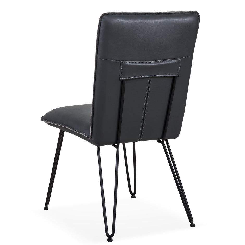 Demi Hairpin Leg Modern Dining Chair in Cobalt, Set of 2