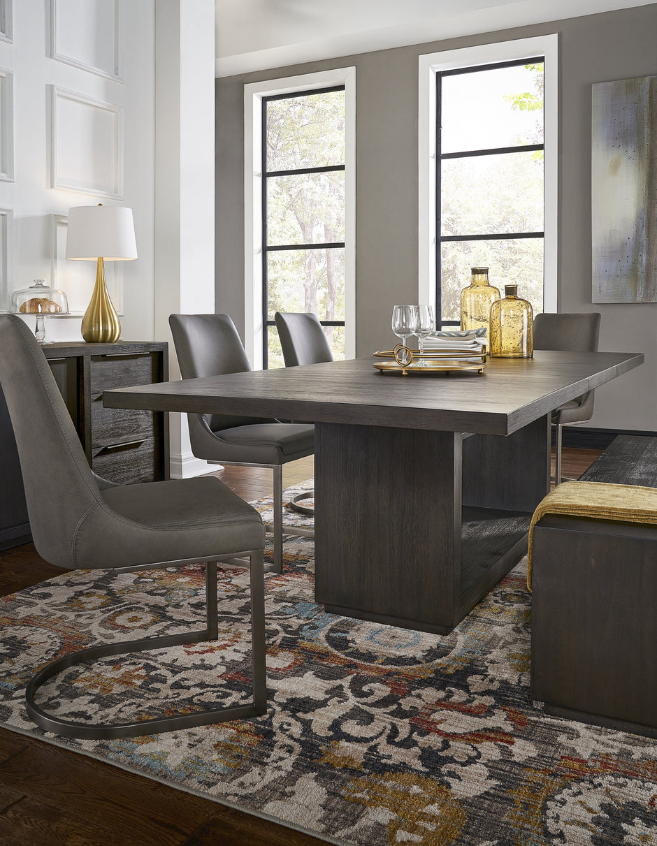 Oxford Rectangular Dining Table in Basalt Grey