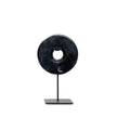 The Marble Disc on Stand - Black - S
