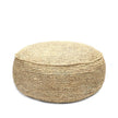The Raffia Flowers Pouffe - Natural