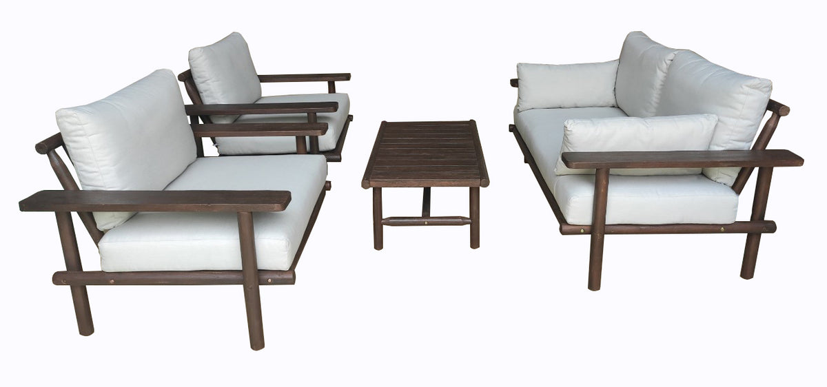 Laruna Lounge Set - Acacia Wood Vintage Dark Teak Look