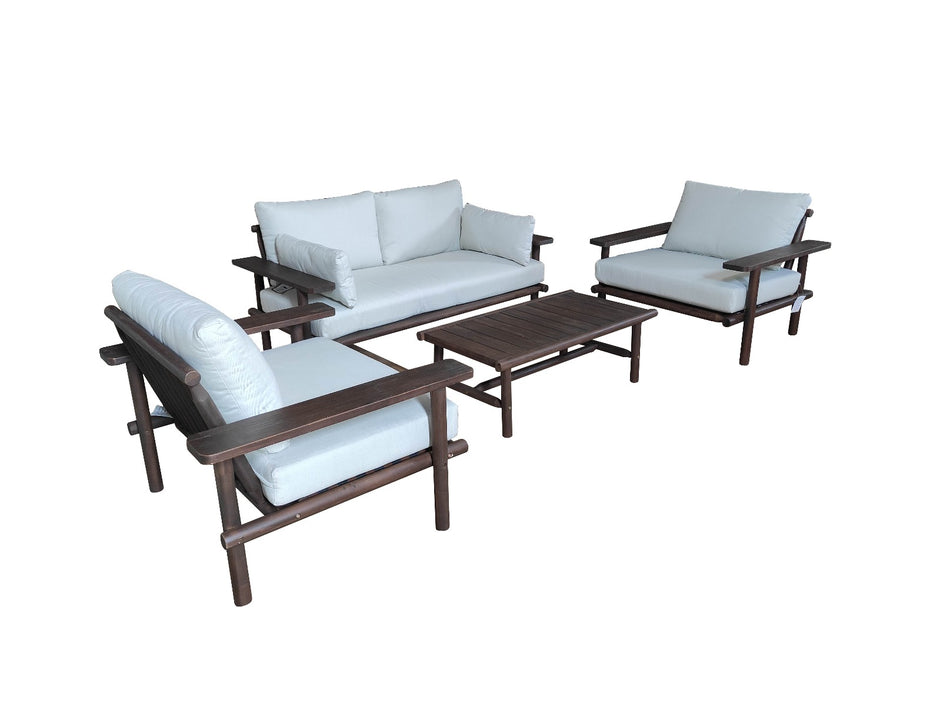 Laruna Lounge Set - Acacia Wood Vintage Dark Teak Look