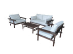 Laruna Lounge Set - Acacia Wood Vintage Dark Teak Look