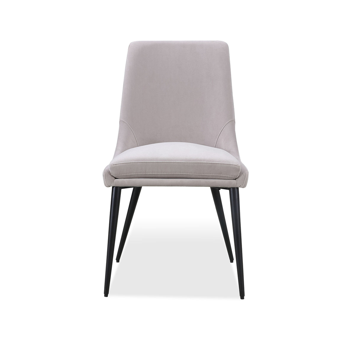 Winston Upholstered Metal Leg Dining Chair in Ash Grey and Black