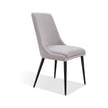 Winston Upholstered Metal Leg Dining Chair in Ash Grey and Black