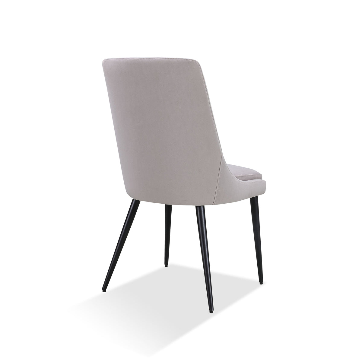 Winston Upholstered Metal Leg Dining Chair in Ash Grey and Black