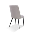 Winston Upholstered Metal Leg Dining Chair in Ash Grey and Black