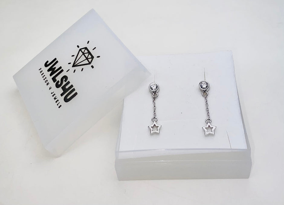 Oorhangers Ster Open aan Ketting Goudkleur JE007G