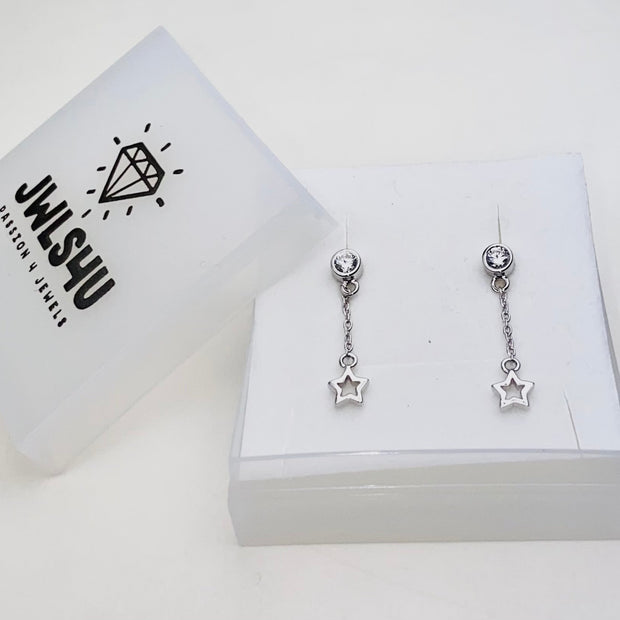 Oorhangers Ster Open aan Ketting Goudkleur JE007G