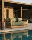 The Umalas Two Seater Sofa - Outdoor - Green Alga