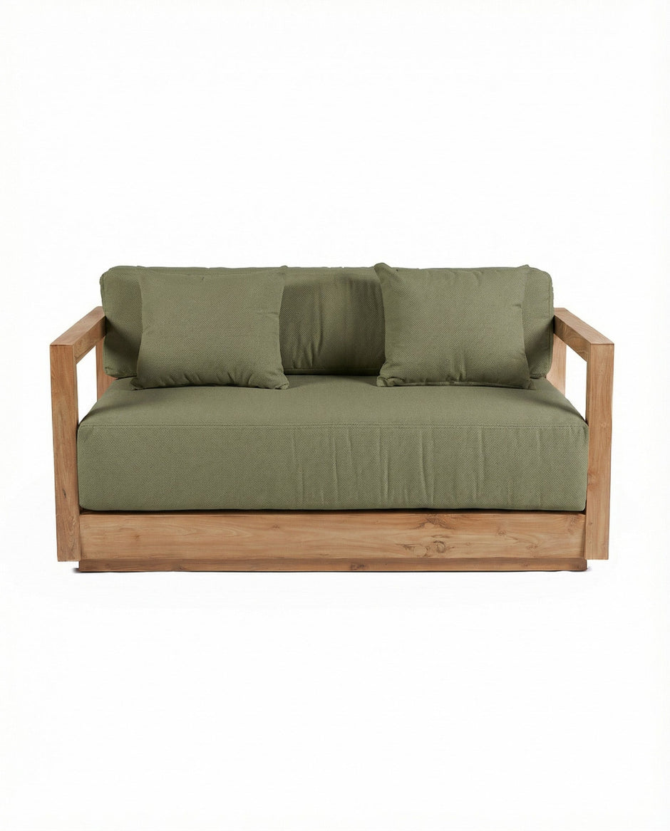 The Umalas Two Seater Sofa - Outdoor - Green Alga
