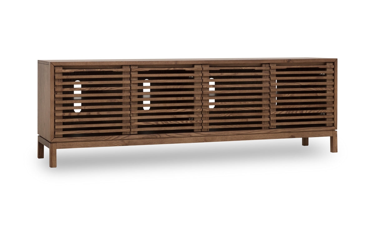 Tanner Four Door Ash Wood Media Console in Roux